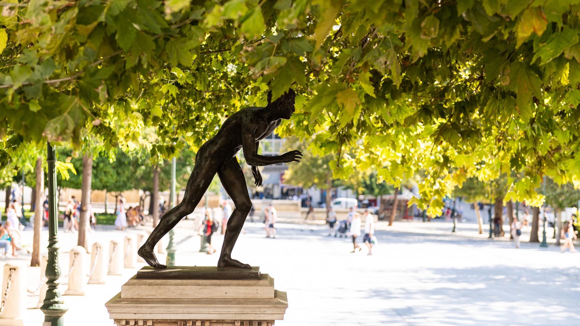 A statue in Athens