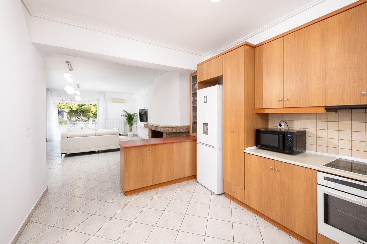 Kitchen and Living room of Alimos Flat