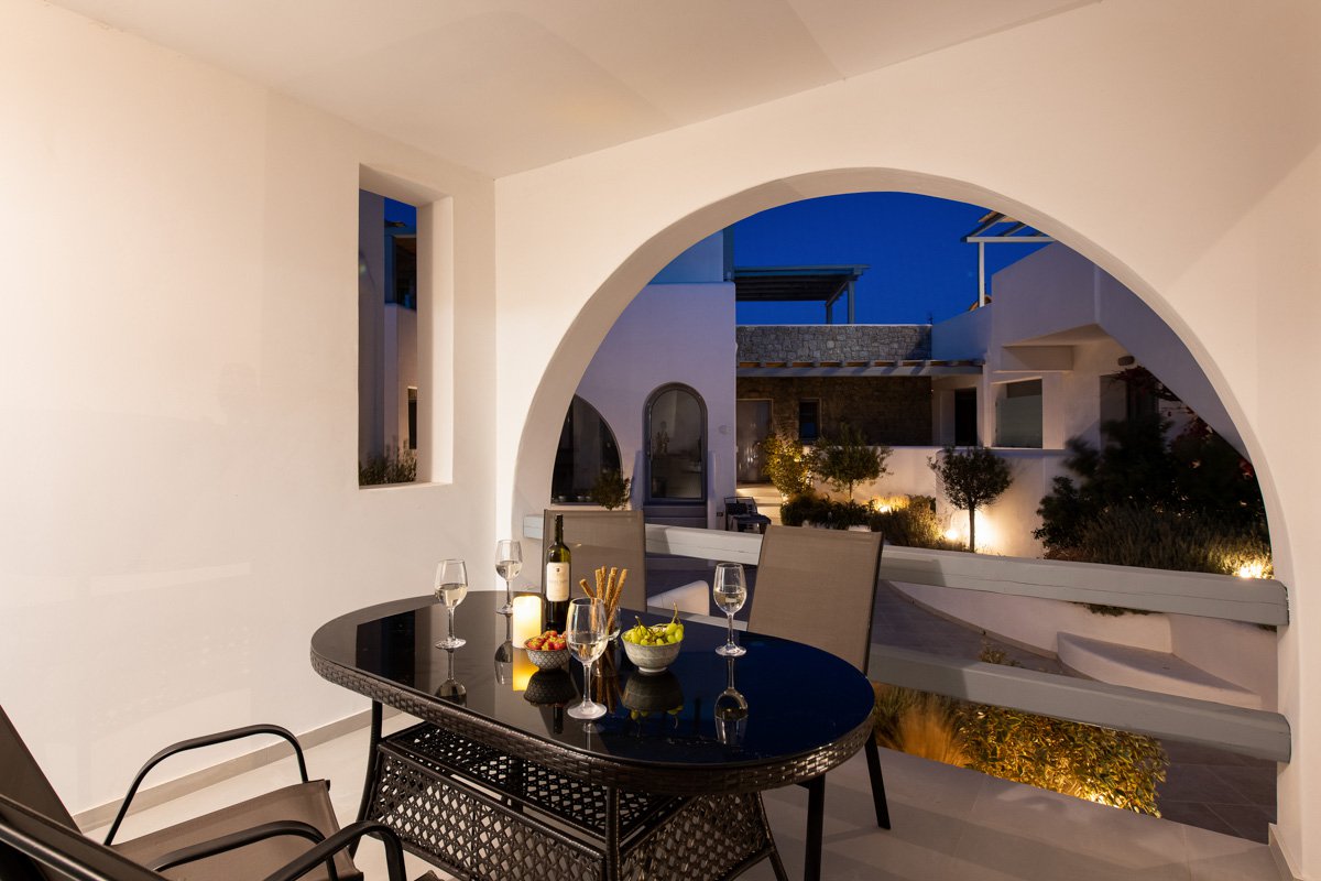 Wine on the Balcony at Night